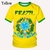 2022 Nova Moda Brasil Bandeira 3D Camiseta Masculina/Feminina Casual Gola Redond - PRLShop