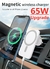 Carregadores magnéticos sem fio para carro de 65 W Air Vent Phone Holder