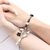 2 pçs/set moda luminosa estrela lua coração pulseira casal ajustável - PRLShop