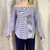 Blusa Listrada Ombro Ombro 46 R$30 - comprar online