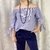 Blusa Listrada Ombro Ombro 46 R$30