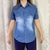 Camisa Jeans Manga Curta 42 R$35 - RainBow Brechó