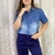 Camisa Jeans Manga Curta 42 R$35 - loja online