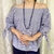 Blusa Listrada Ombro Ombro 46 R$30