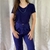 Blusa Manga Curta Azul Marino NOVA 44 R$30