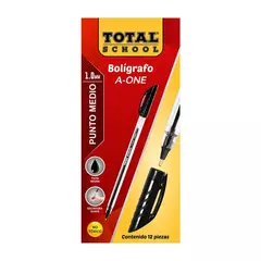 Caja de Boligrafo punto medio tinta negra (12pz)