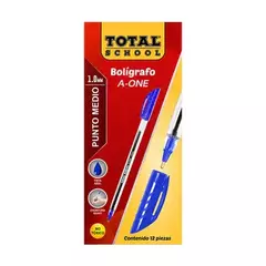 Caja de Boligrafo punto medio tinta azul (12pz)