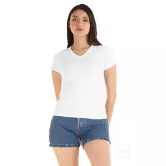Playera Cuello V Manga Corta para Mujer - comprar en línea