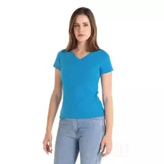 Playera Cuello V Manga Corta para Mujer - comprar en línea