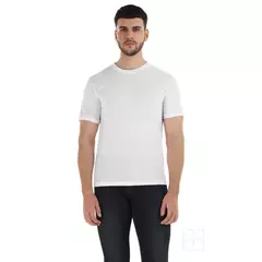 Playera Cuello Redondo Manga Corta para Sublimar Blanca