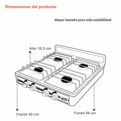 Parrilla de 4 quemadores SUPER FLAMA con cubierta de acero 4Q-CA - tienda en línea