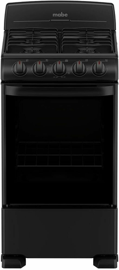 Estufa de piso 50 cm 4 quemadores Negra Mabe