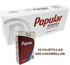 Paquete de 10 Cajetillas de Cigarros Popular