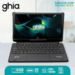 Tablet GHIA Pantalla De 10 Pulgadas, Teclado, Procesador A523 OCTACORE, 4GB/64GB. Android 13. Negro - CM | Ahorita lo Pides, Ahorita lo Recibe