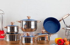 BATERIA ANABELLA ROYAL HAUS DE COCINA ACERO INOXIDABLE 12 PZAS - comprar en línea