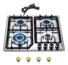 Parrilla A Gas Acero Inoxidable 4 Quemadores NOVA Steel 60-B