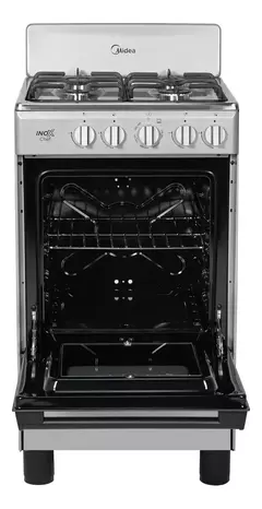 Imagen de Estufa de piso 4 quemadores Midea Acero Inoxidable