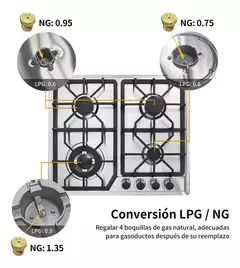 Parrilla A Gas Acero Inoxidable 4 Quemadores NOVA Steel 60-B - tienda en línea