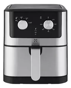 Freidora de aire digital 6L multifuncional 1500w Mirati color negro y plateado