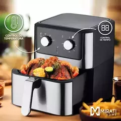 Freidora de aire digital 6L multifuncional 1500w Mirati color negro y plateado en internet