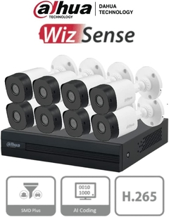 DAHUA KIT DE VIGILANCIA WIZ SENSE DE 8 CÁMARAS KITXVR1B08 en internet