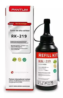 RECARGA DE TONER PANTUM RK219 NEGRO, RENDIMIENTO 1600 PAGINAS, TONER REFILL