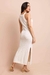 Vestido Tricot Longo sem Manga Off White - Maria Bonitta 