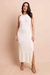 Vestido Tricot Longo sem Manga Off White na internet