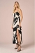 Vestido Longo Estampado com Fenda
