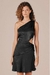 Vestido 1 Ombro Cetim Zebrado - comprar online