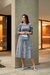 Vestido Midi Listrado Linho