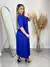 Vestido Midi c/ bolso e cinto (Azul) - comprar online