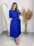 Vestido Midi c/ bolso e cinto (Azul) na internet