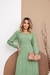 Vestido Longo Feminino Elegante Manga Longa Moda Comportada - Vilma Valentti