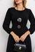Vestido Feminino Preto Longo Tecido Viscolinho Manga Longa na internet
