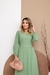 Vestido Longo Feminino Elegante Manga Longa Moda Comportada - comprar online