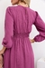 Vestido Feminino Longo Em Tecido Viscolinho E Manga Longa Moda Comportada na internet