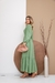 Vestido Longo Feminino Elegante Manga Longa Moda Comportada - loja online