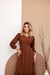 Vestido Longo Feminino Manga Longa Tecido Viscolinho