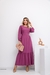Vestido Feminino Longo Em Tecido Viscolinho E Manga Longa Moda Comportada - Vilma Valentti