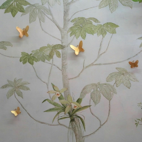 KIT BORBOLETAS EM FOLHA DE OURO