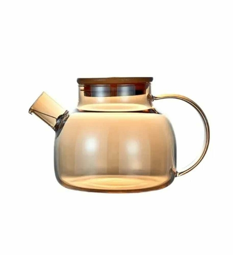 Chaleira de Vidro Tampa de Bambu 1 L