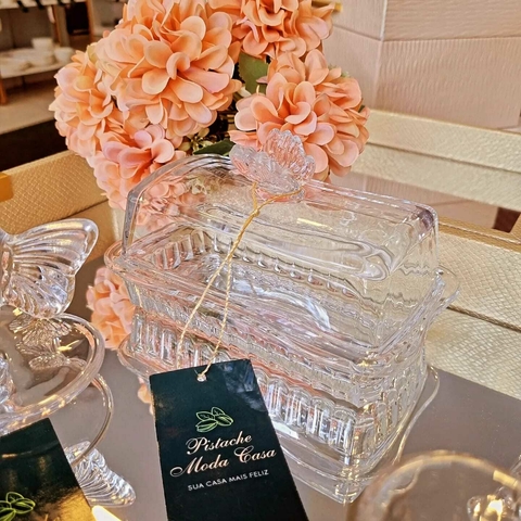 Manteigueira de Vidro com Tampa Buttterfly - comprar online