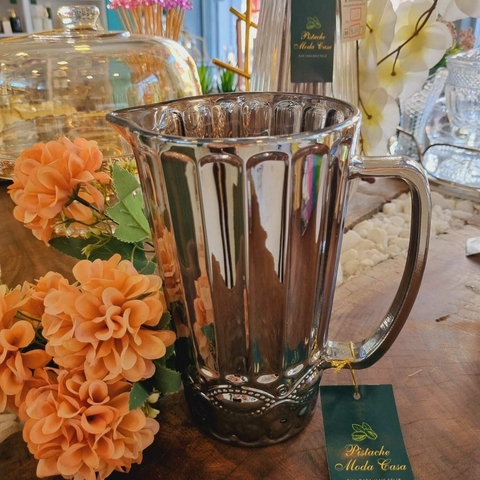 Jarra de vidro Cinza Metalizado Libélula 1 L