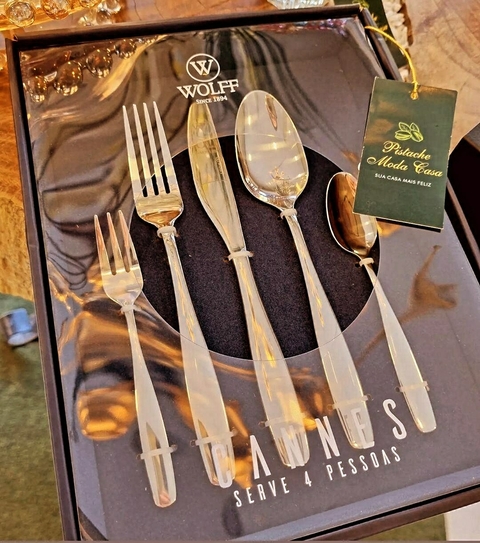 Faqueiro 20 Peças de Aço Inox Prata