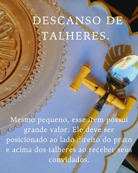 Descanso de Plástico P/Talheres Bambu