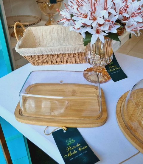 Manteigueira de Bambu C/Tampa