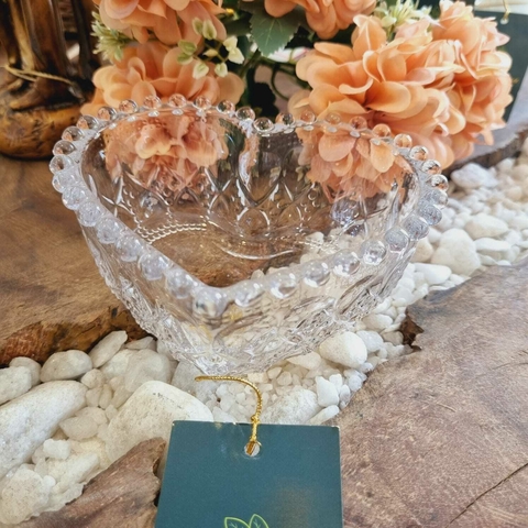 Bowl Transparente de Vidro Coração