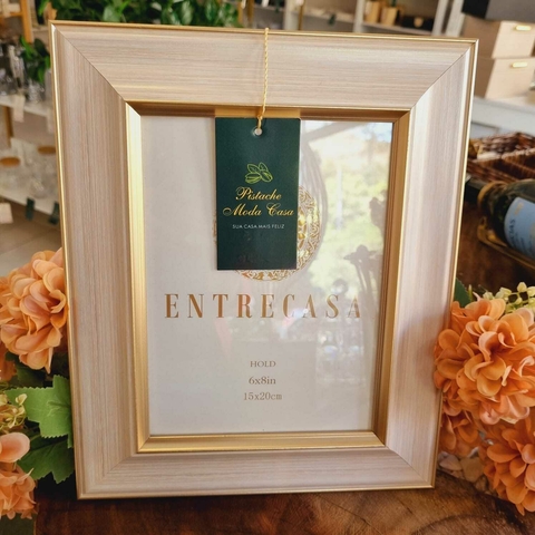 Porta Retrato madeira Chanfro Metalizado