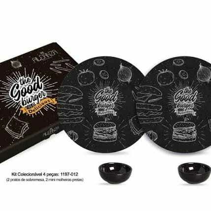 Kit 4 PÇS para Burguer em Cerâmica Black
